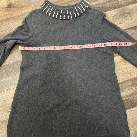 Talbots Sweaters - Talbots Sabrina cashmere blend tunic sweater with faux pearl cowl neck sz S